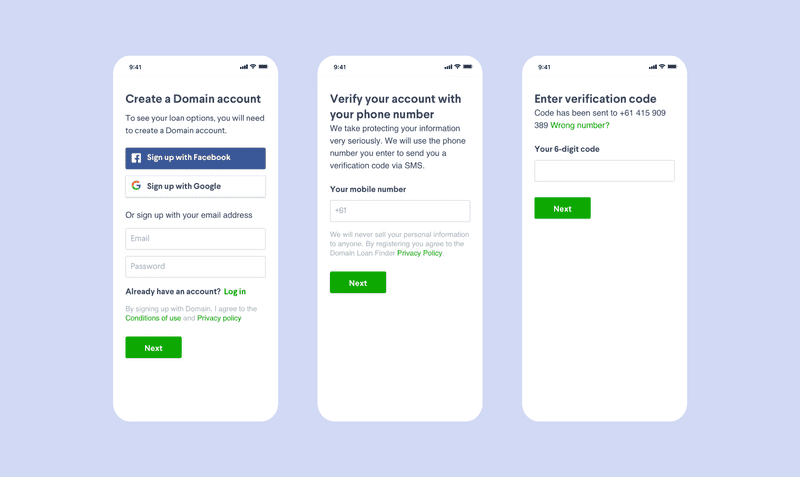 Single user account flow